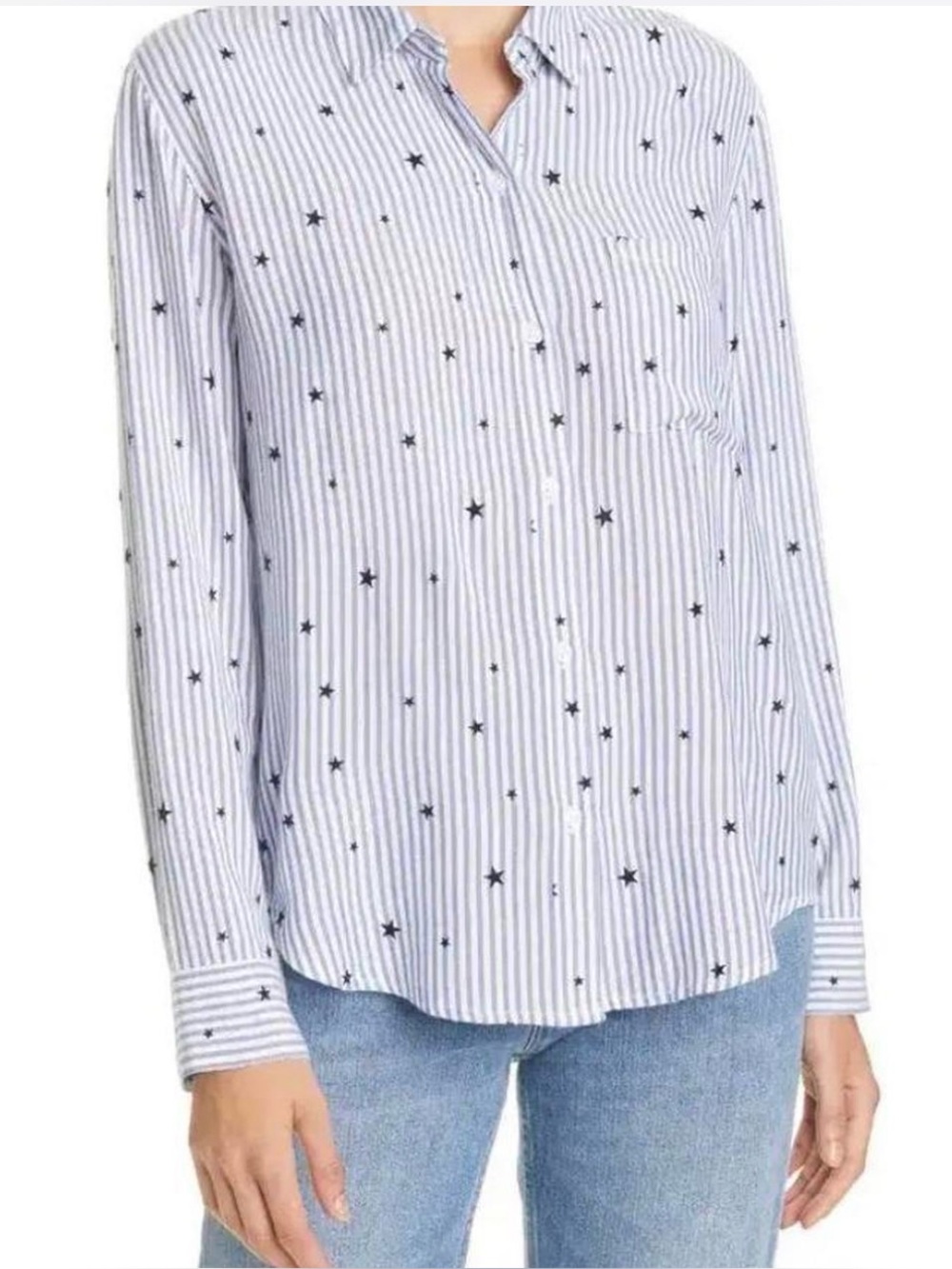 EUC Rails Stripe Moon & Stars Button Down Shirt